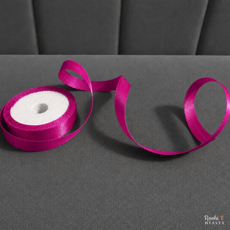 ''Magenta 0.5 inch mid range satin ribbon''>