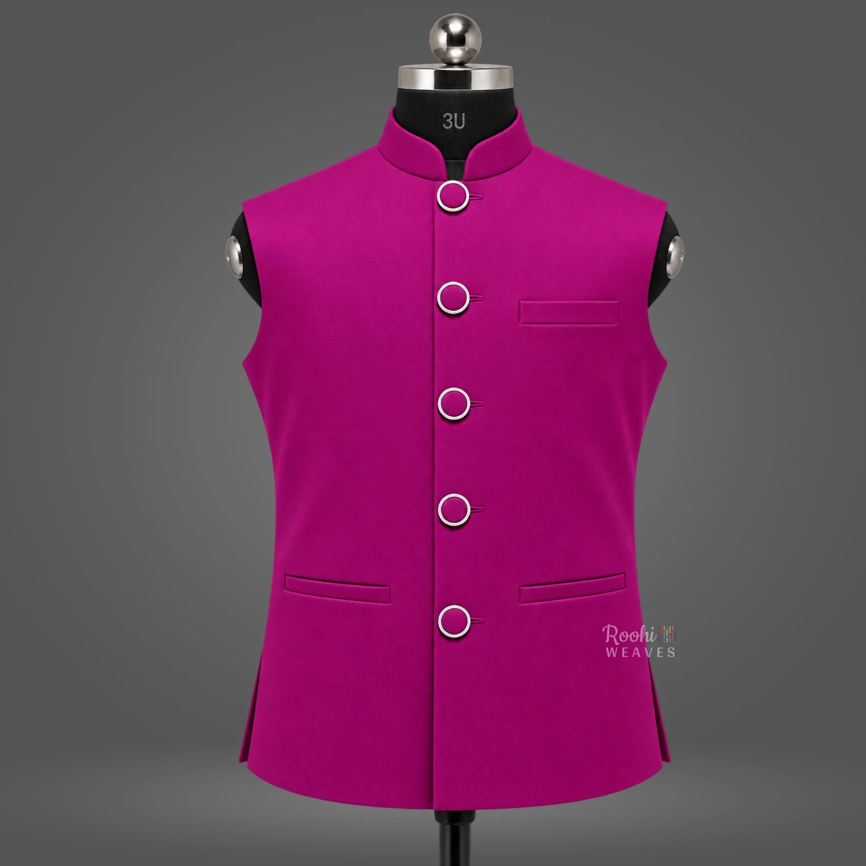 Magenta Premium Nehru Jacket
