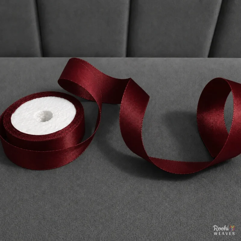 Maroon 1 inch mid range satin ribbon