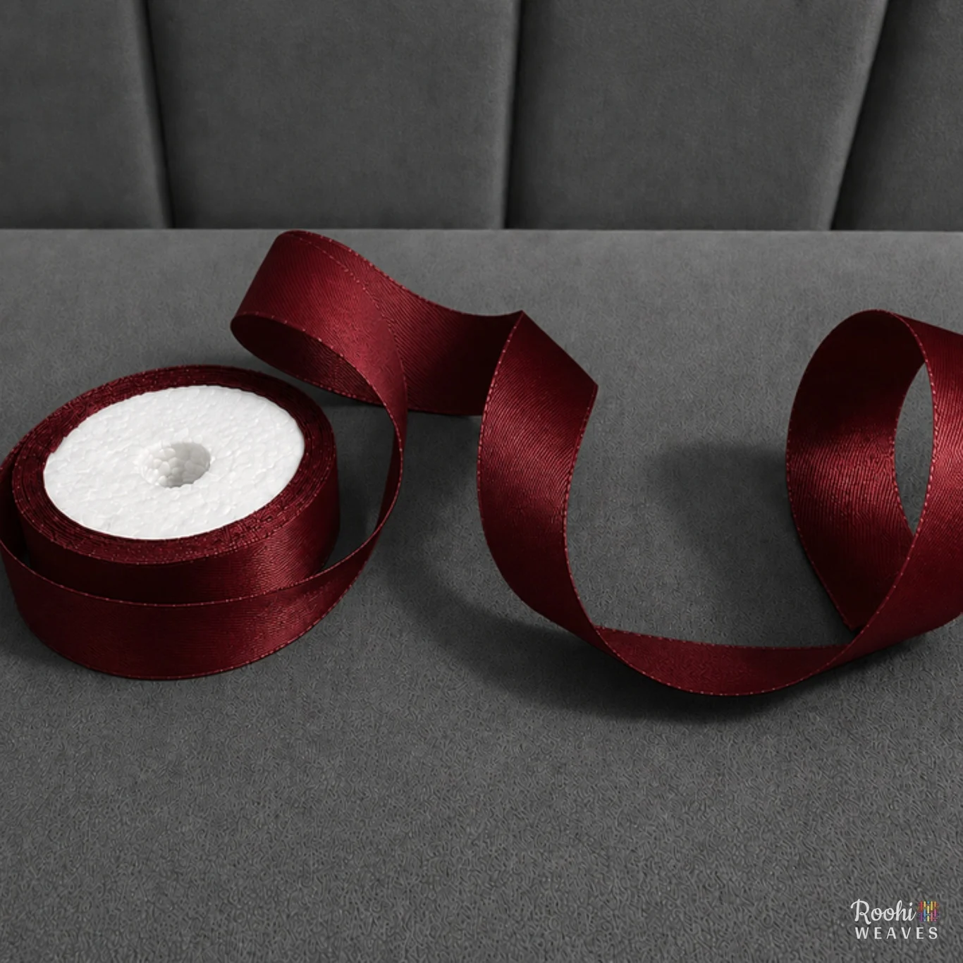 Maroon 1 inch mid range satin ribbon