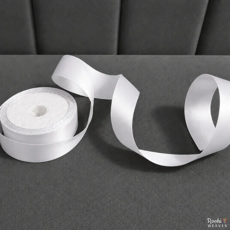 Milky White 1 Inch Mid Range Satin Ribbon