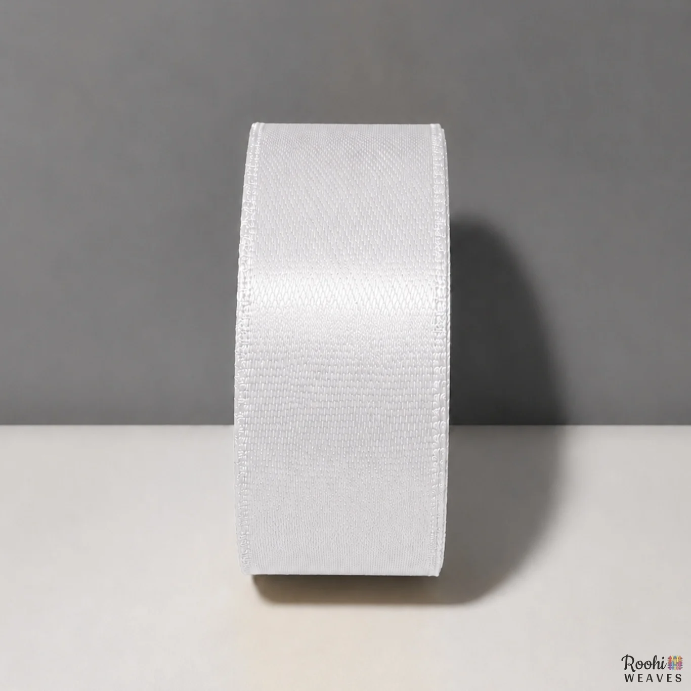 White 1 Inch Satin Ribbon – 9 Meter Roll - Image 3