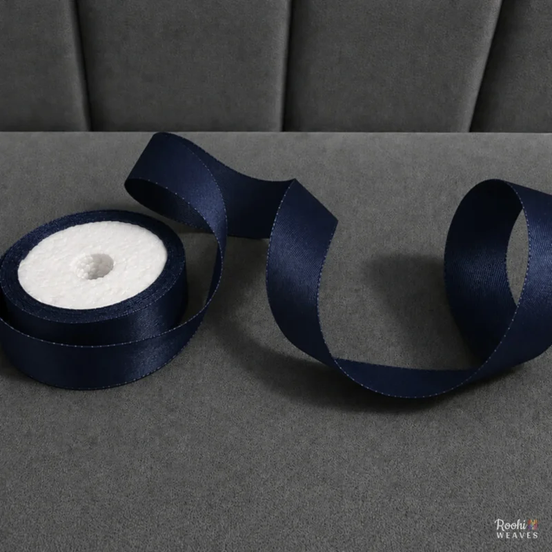 Navy Blue 1 Inch Mid Range Satin Ribbon