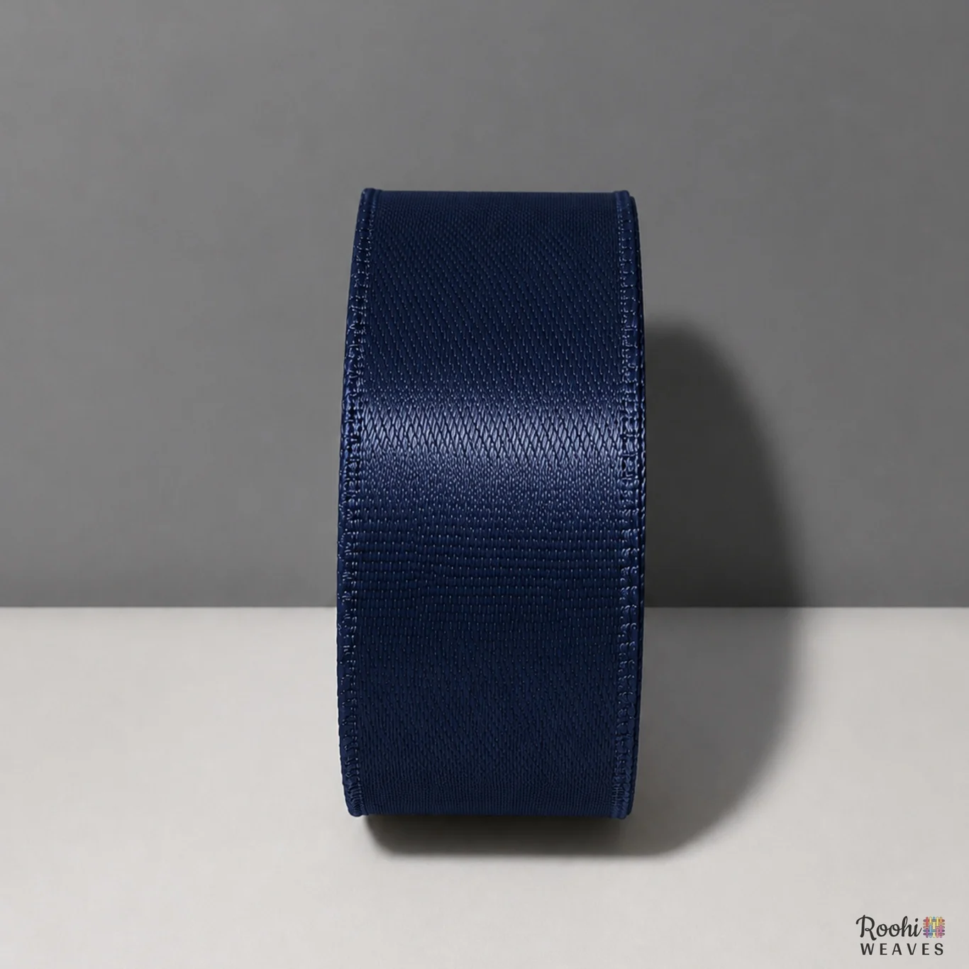 Navy Blue 1 Inch Mid Range Satin Ribbon - Roohi Weaves