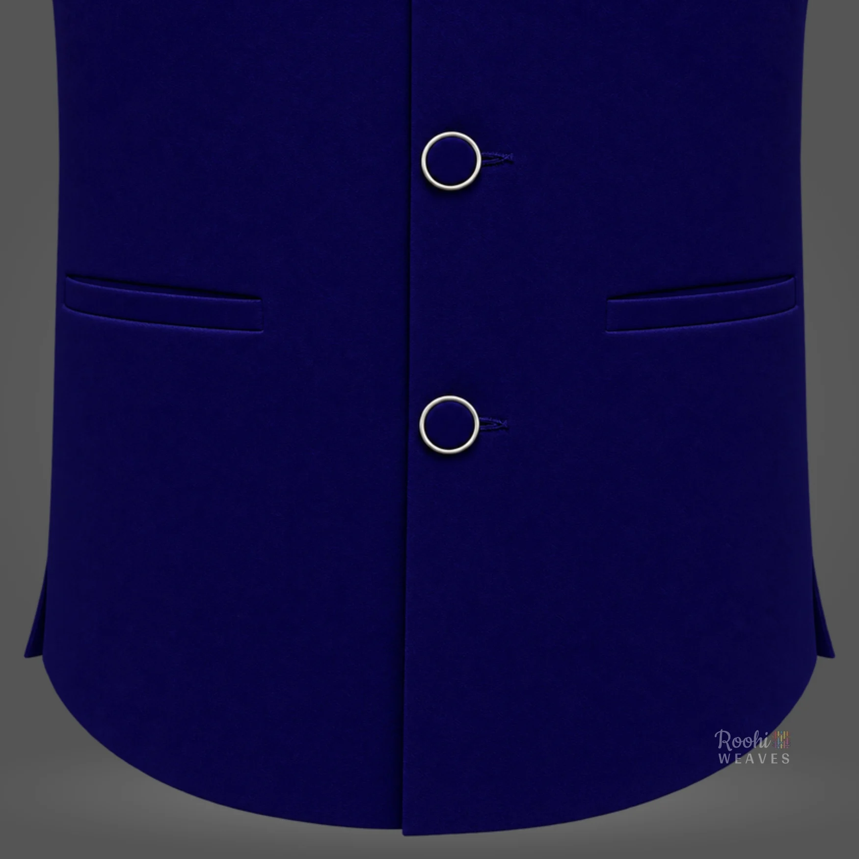 Navy Blue Premium Nehru Jacket – Classic Modi Jacket - Image 4