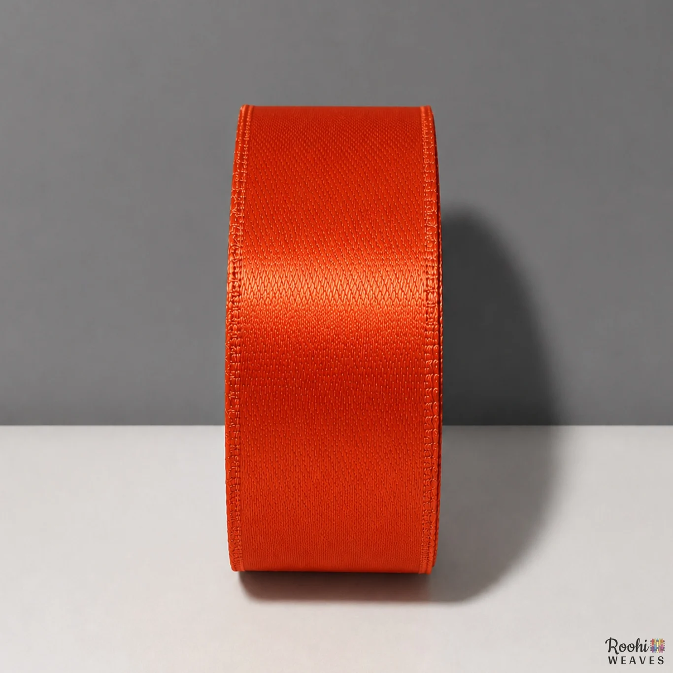 Orange 1 Inch Mid Range Satin Ribbon - Roohi Weaves