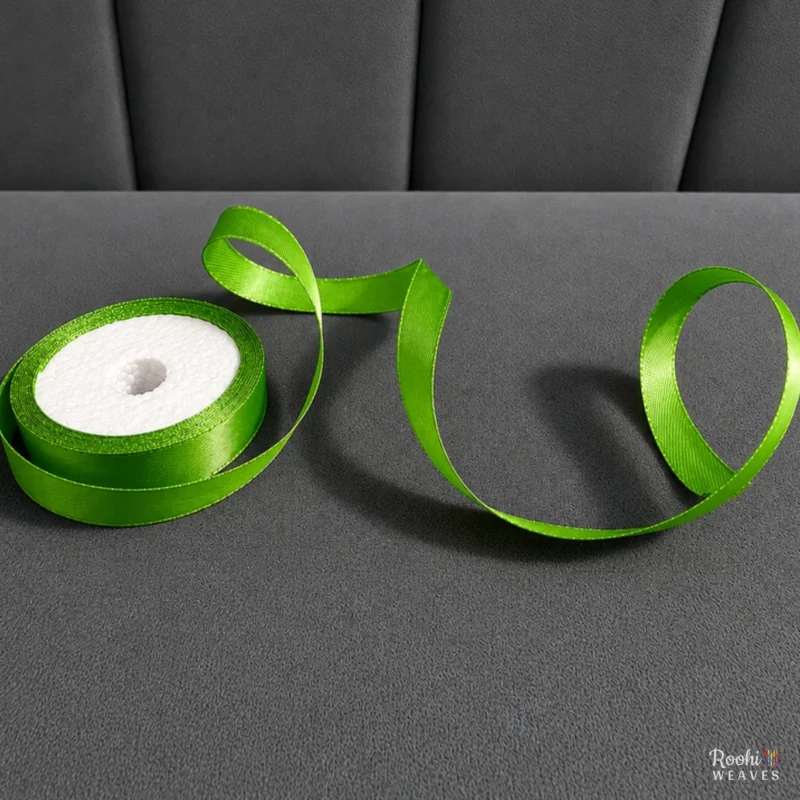 ''Parrot Green 0.5 Inch Mid Range Satin Ribbon''>