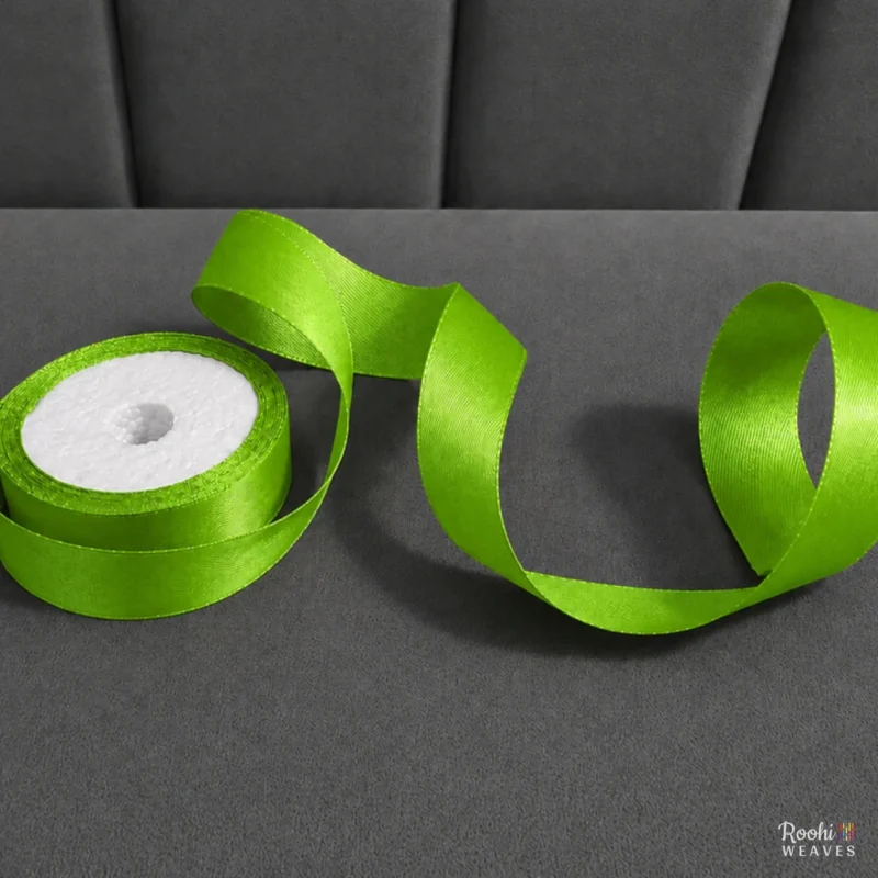 Parrot Green 1 Inch Mid Range Satin Ribbon