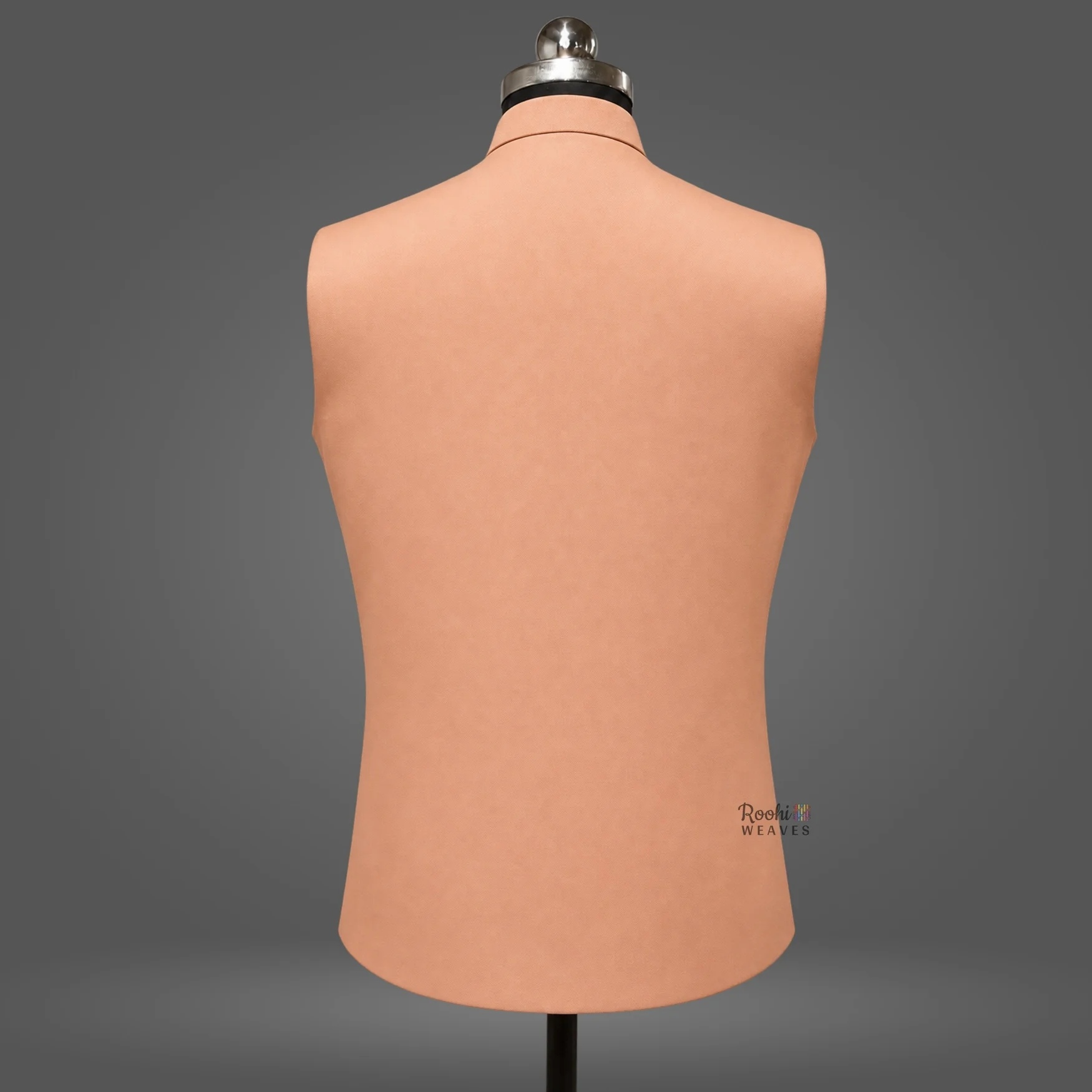 Peach Premium Nehru Jacket – Classic Modi Jacket - Image 2