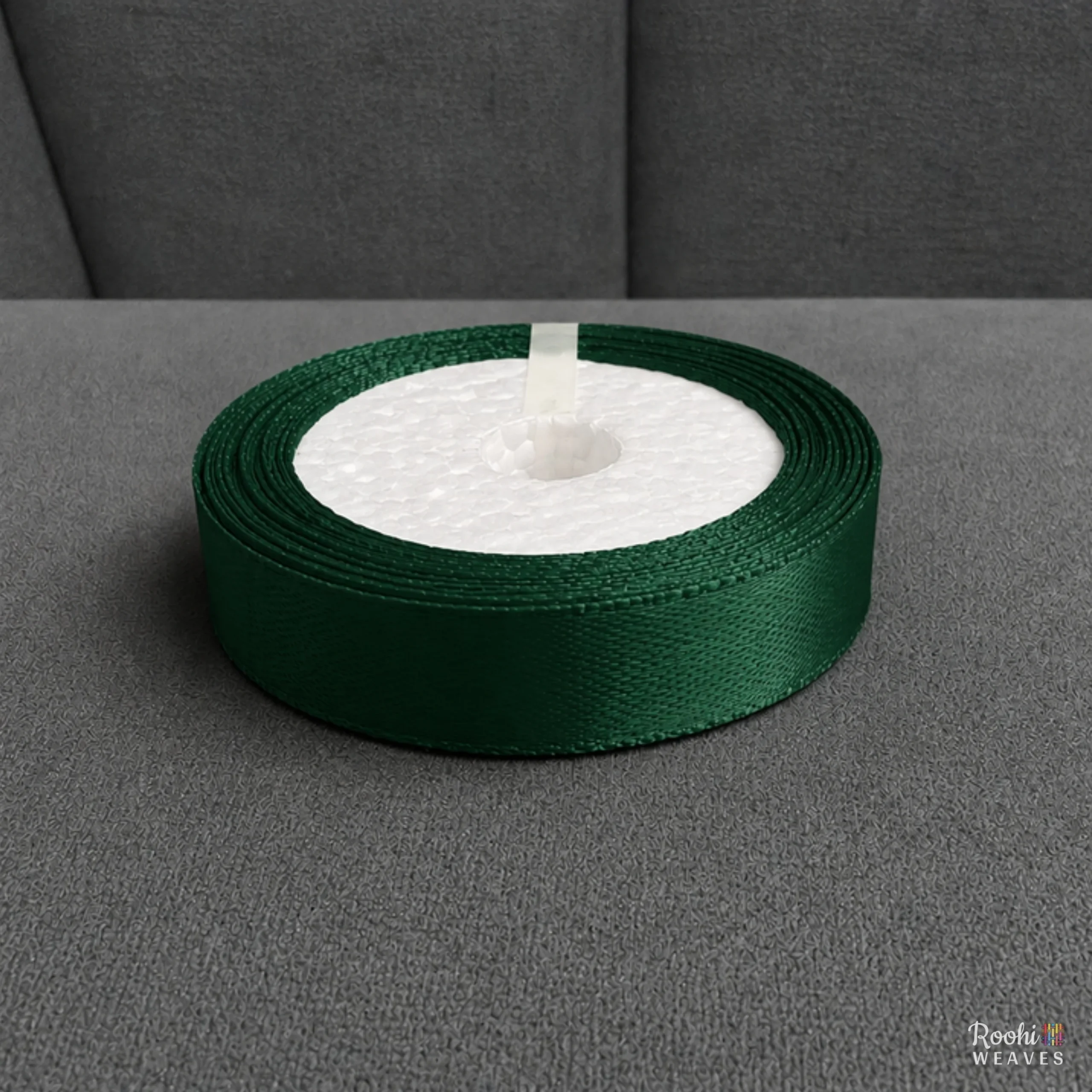 ''Peacock Green 0.5 Inch Mid Range Satin Border''>