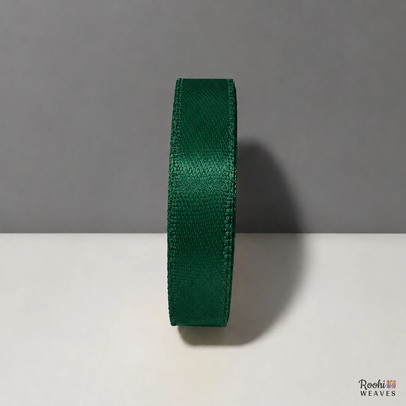 ''Peacock Green 0.5 Inch Mid Range Satin Ribbon - Roohi Weaves''>