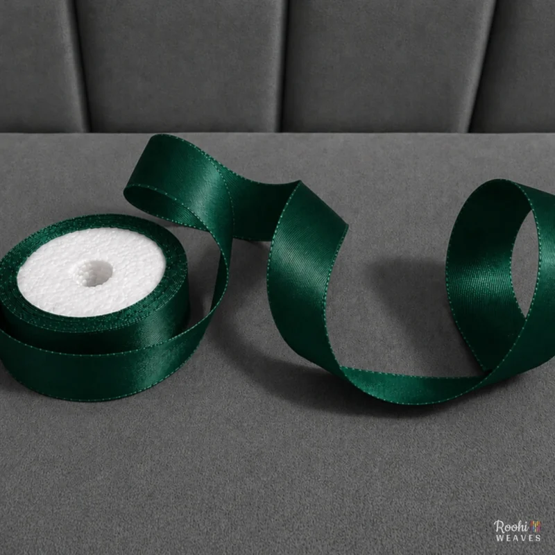 Peacock Green 1 Inch Mid Range Satin Ribbon