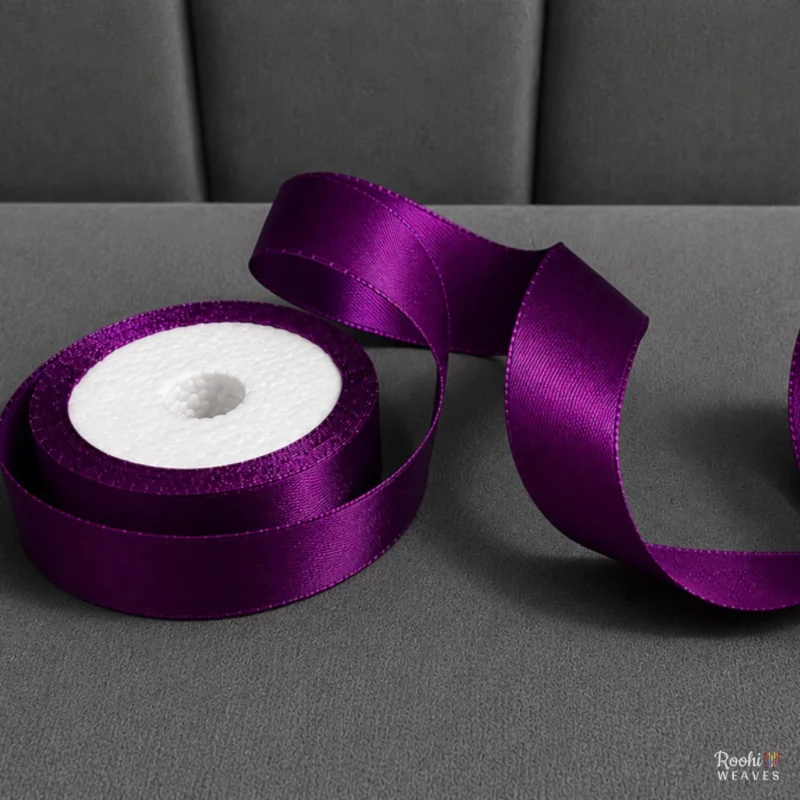 Purple 1 Inch Mid Range Satin Ribbon