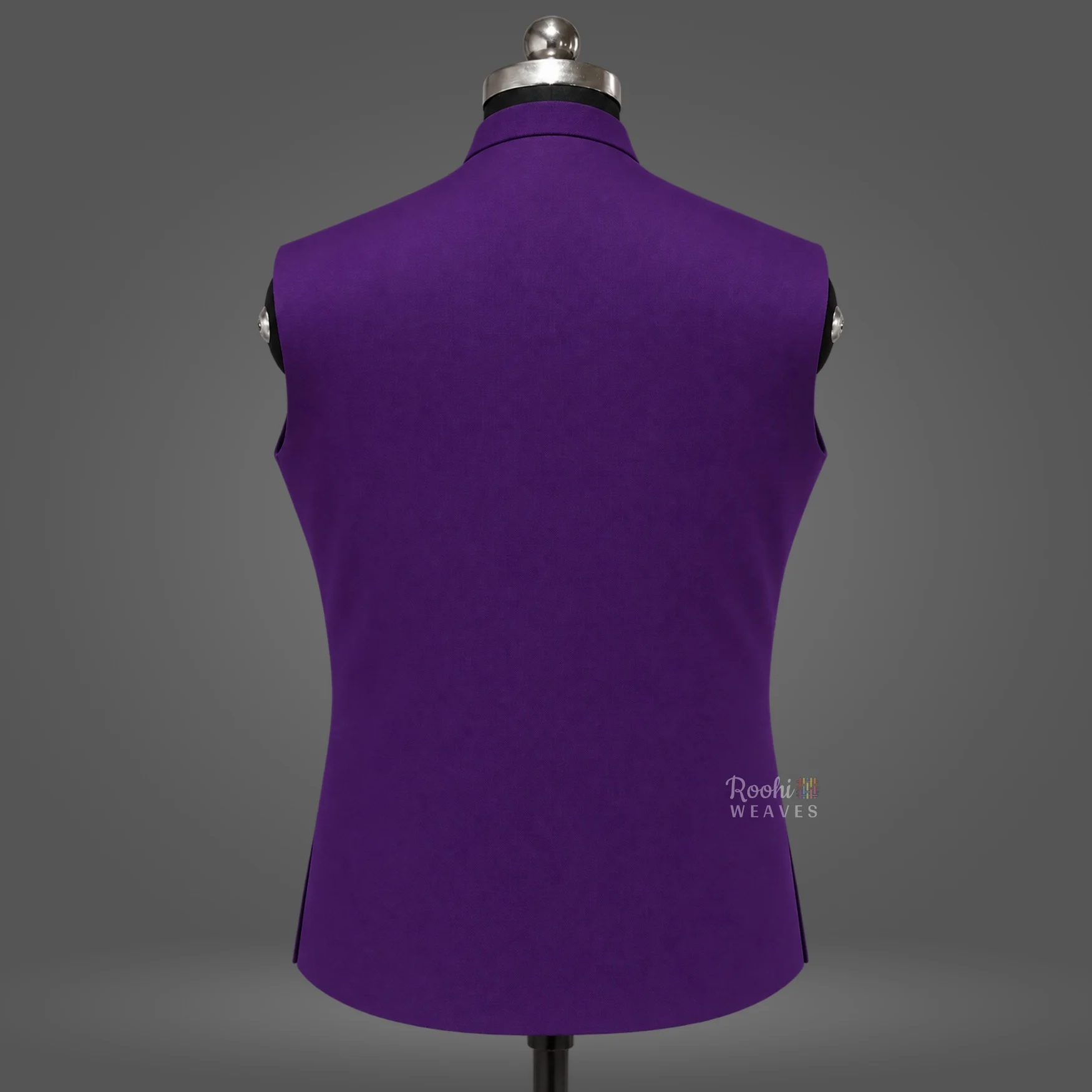 Purple Premium Nehru Jacket – Classic Modi Jacket - Image 2
