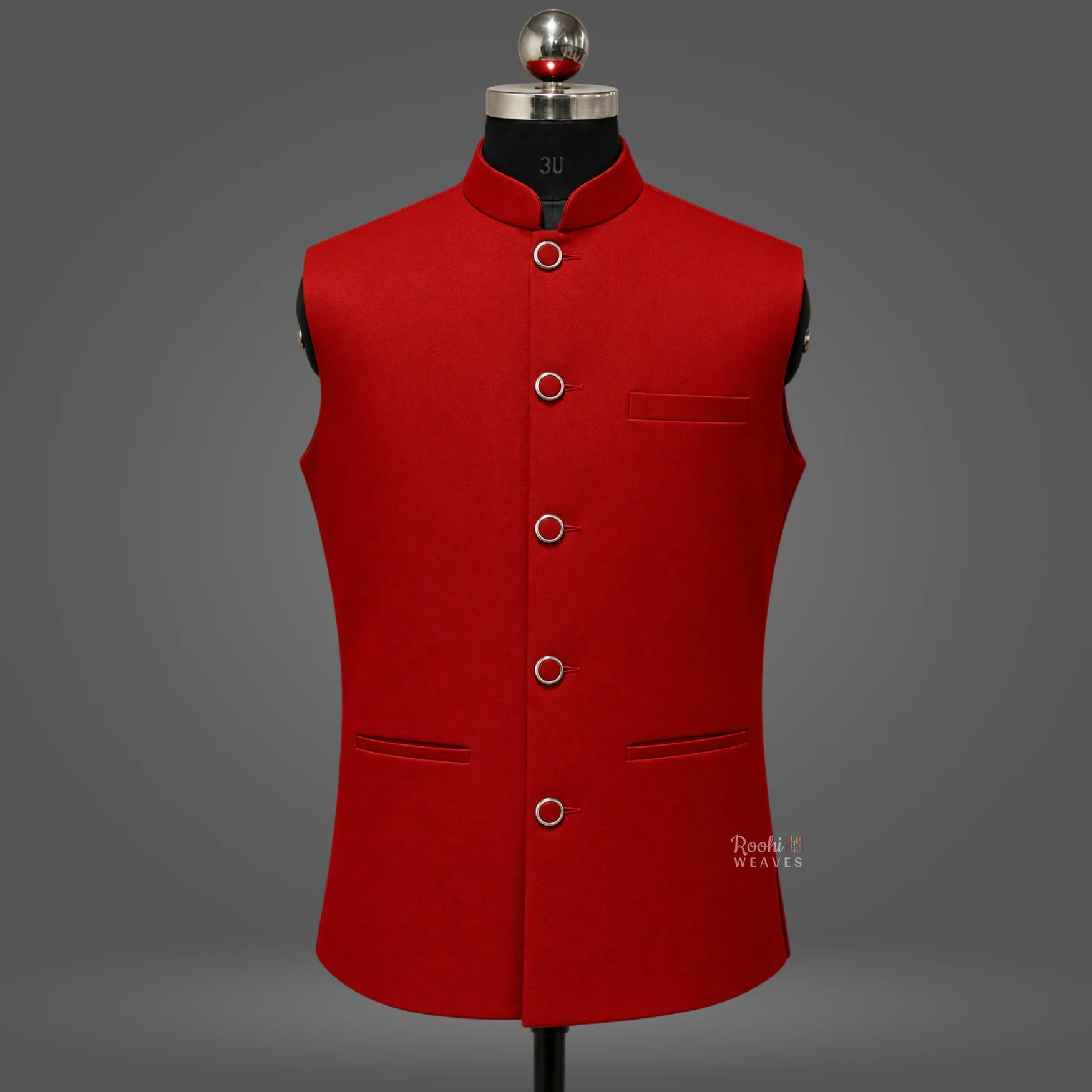 Red Premium Nehru Jacket
