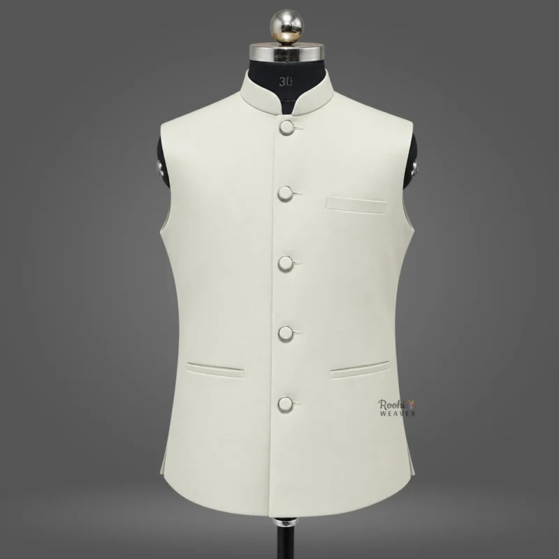 White Premium Nehru Jacket