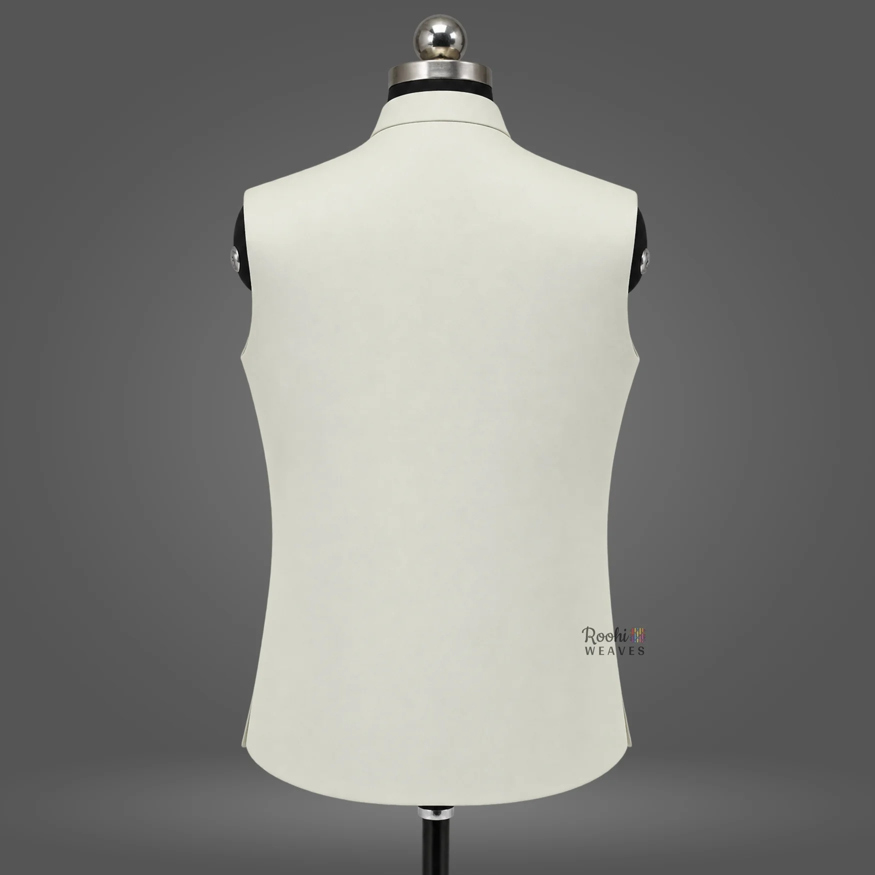 White Solid Nehru Jacket
