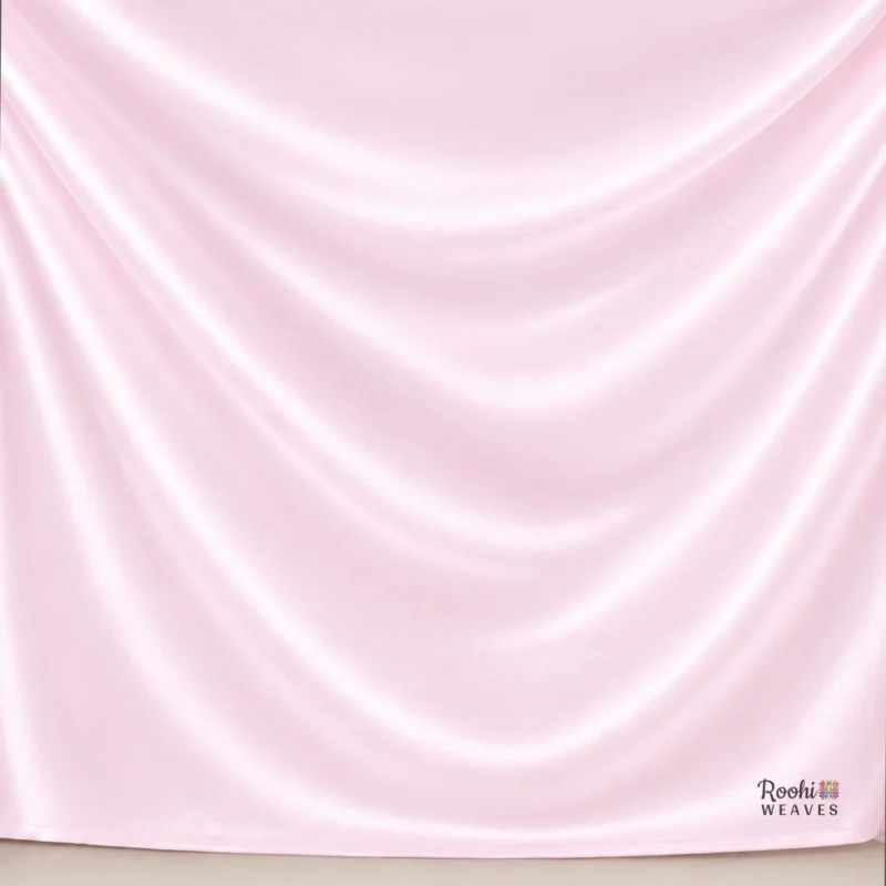 Baby Pink Japan Satin Fabric - Roohi Weaves
