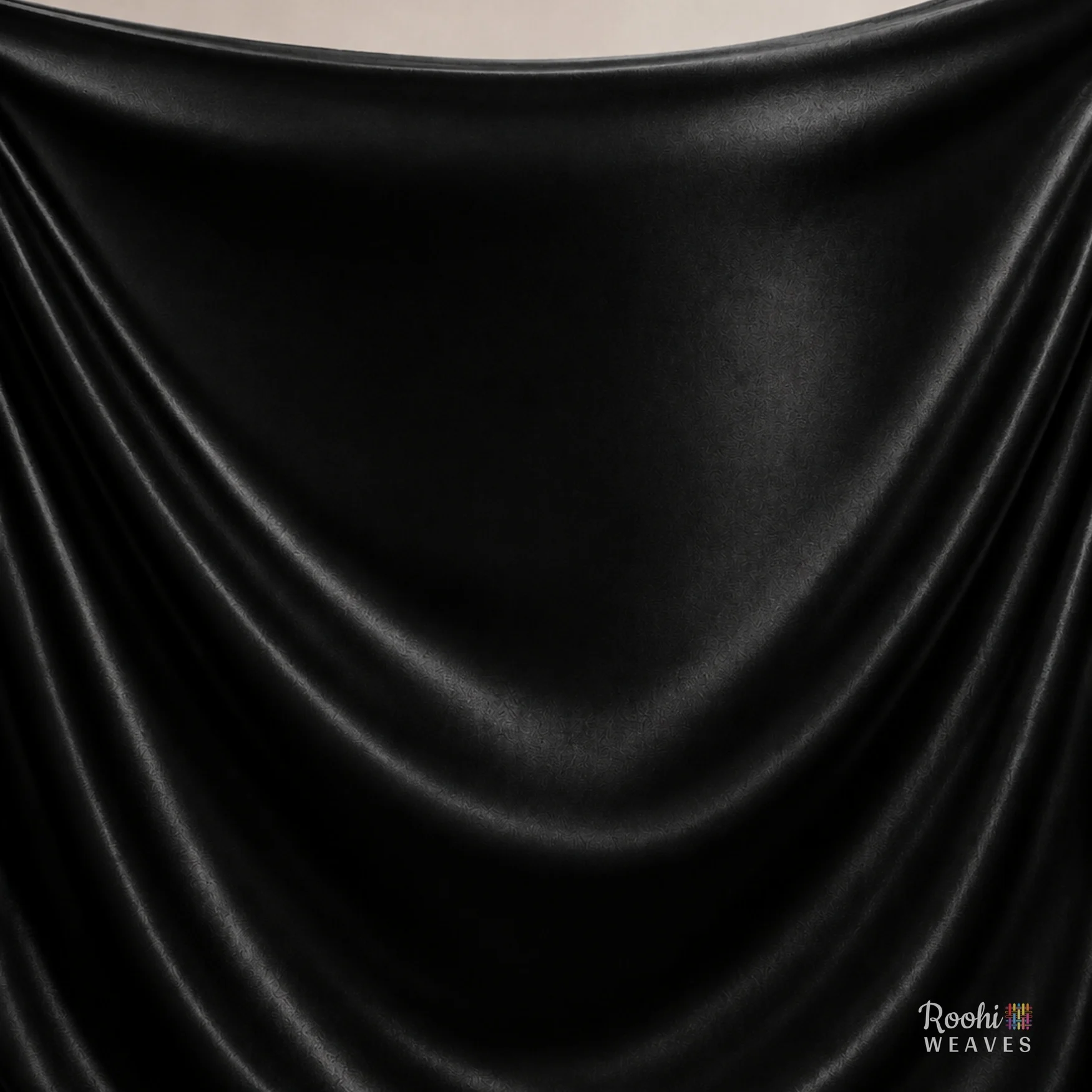 Black Diamond Satin Fabric