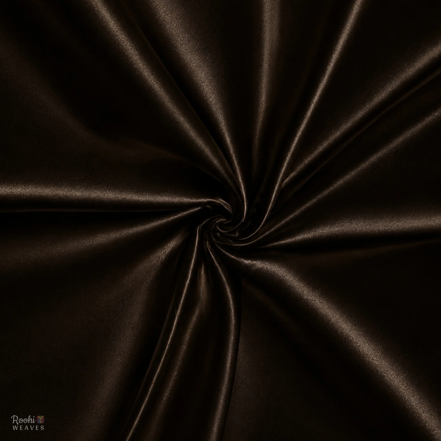 Dark Brown Premium Japan Satin Fabric - Roohi Weaves