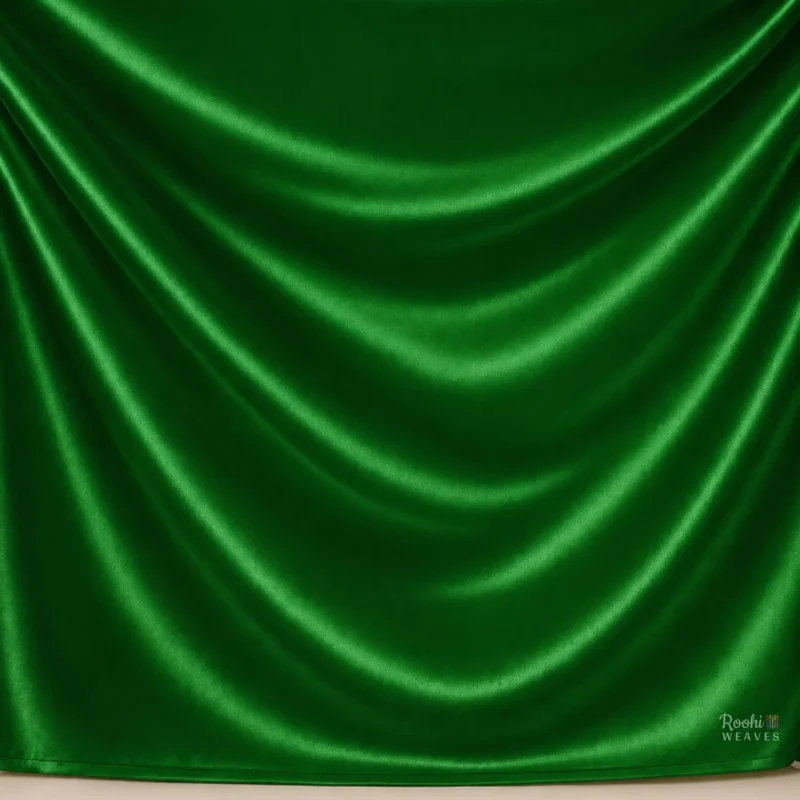 Green Japan Satin Fabric - Roohi Weaves
