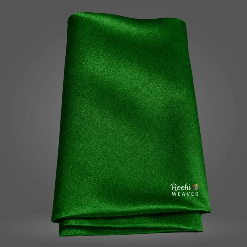 Green Moss Satin Fabric - Roohi Weaves
