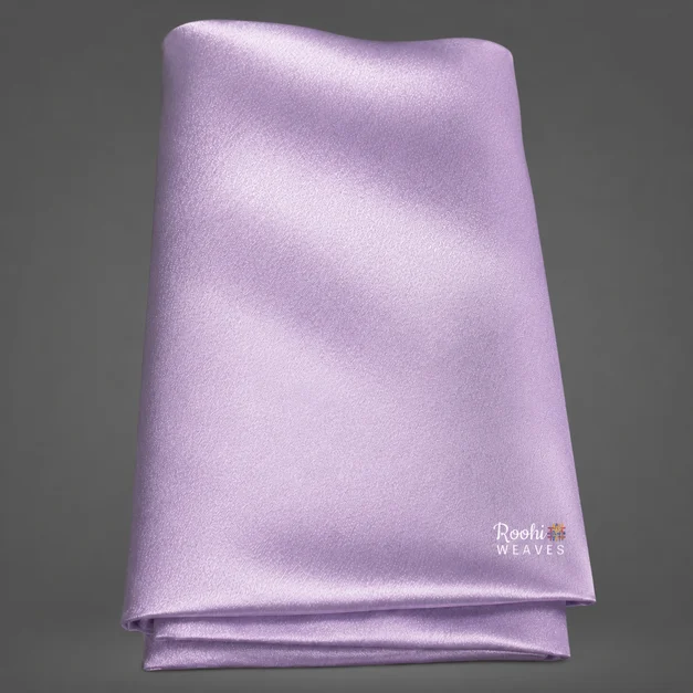 Lavender Moss Satin Fabric - Roohi Weaves