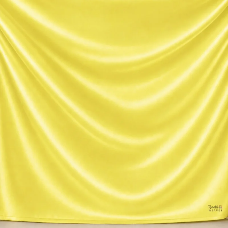 Lemon Yellow Japan Satin Fabric - Roohi Weaves