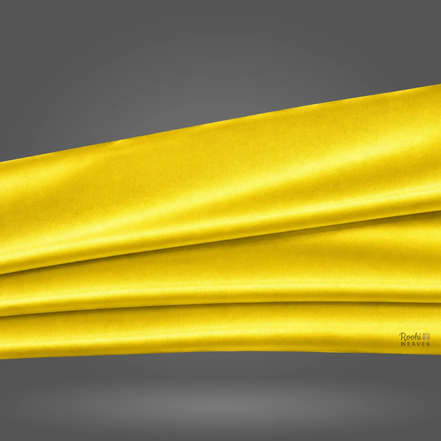 Lemon Yellow Premium Moss Satin Fabric
