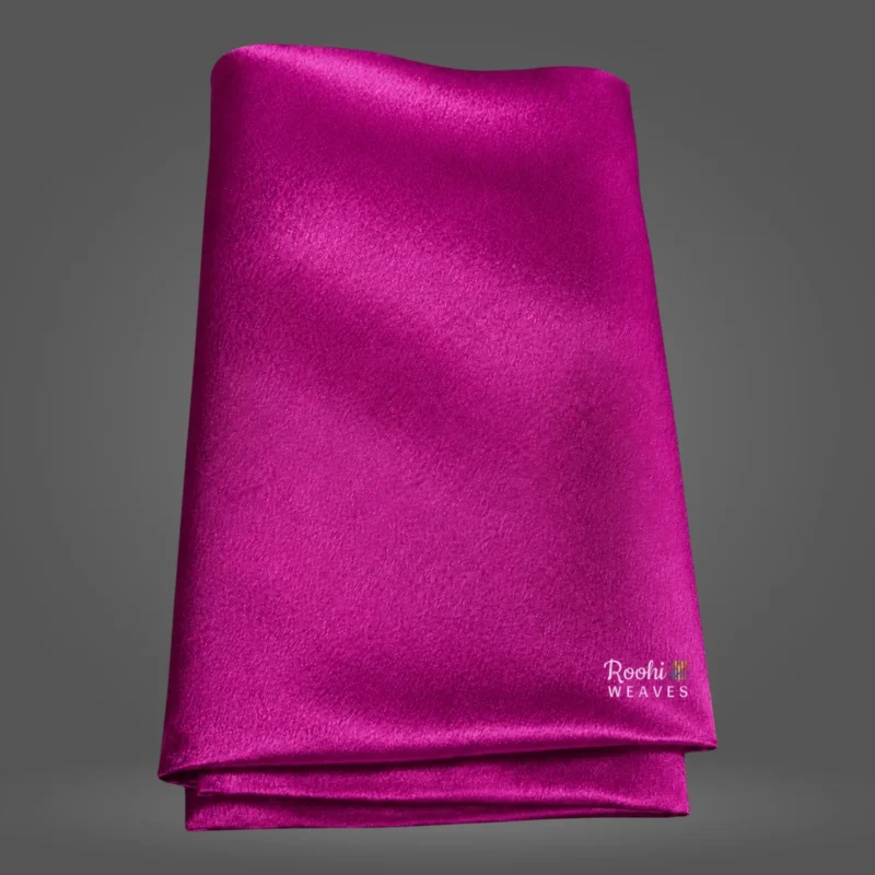 Magenta Moss Satin Fabric - Roohi Weaves