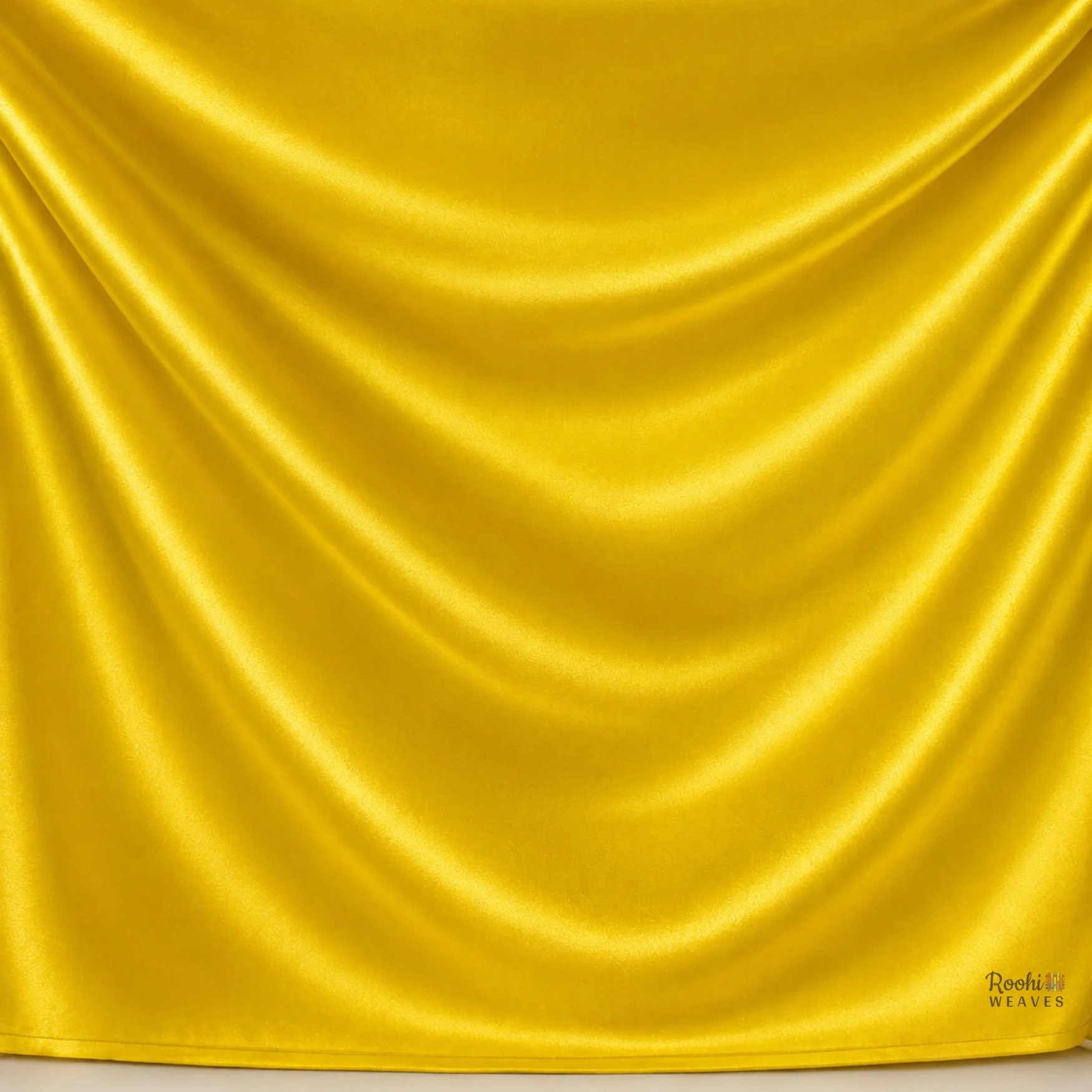 Mango Yellow Japan Satin Fabric - Roohi Weaves