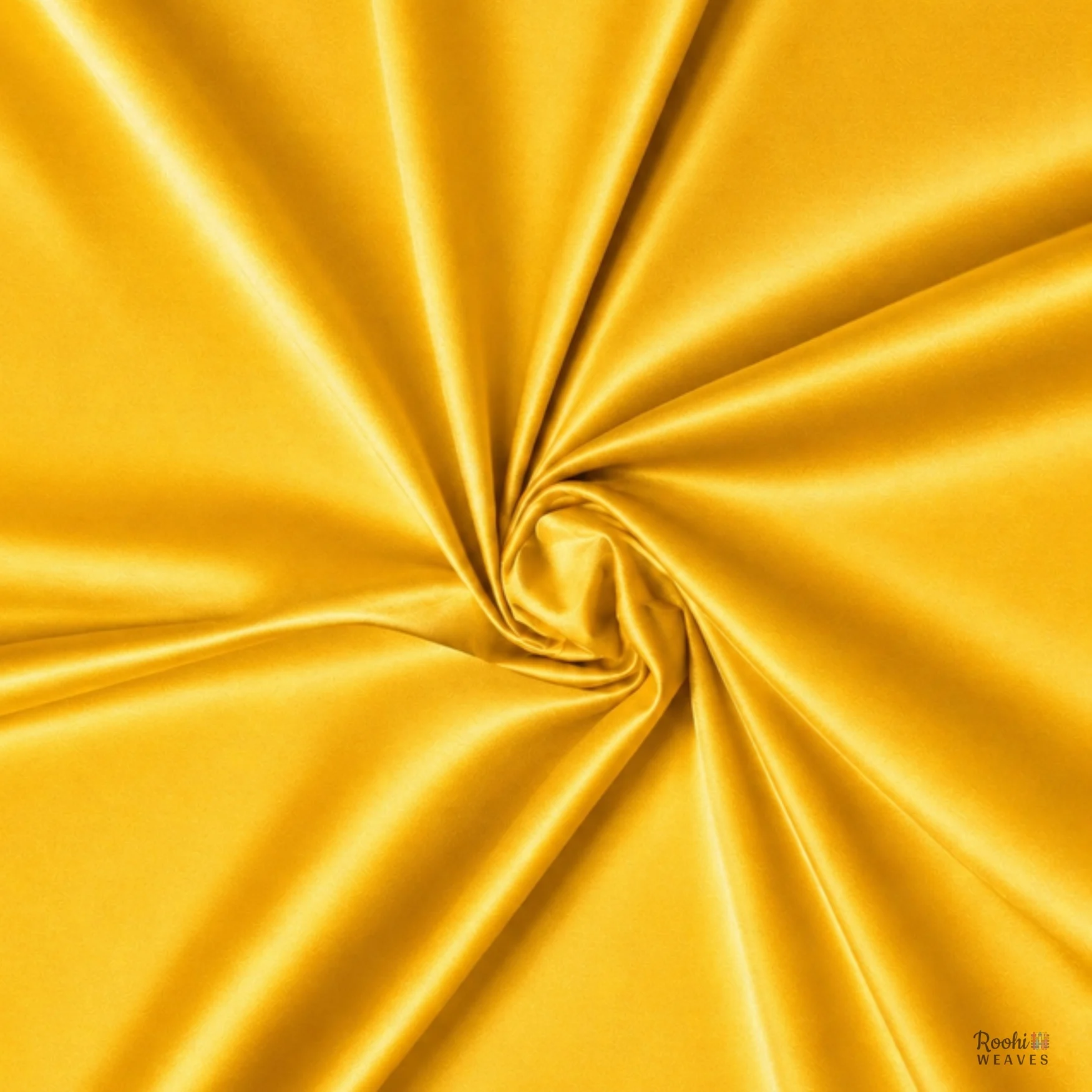 Mango Yellow Moss Satin Fabric