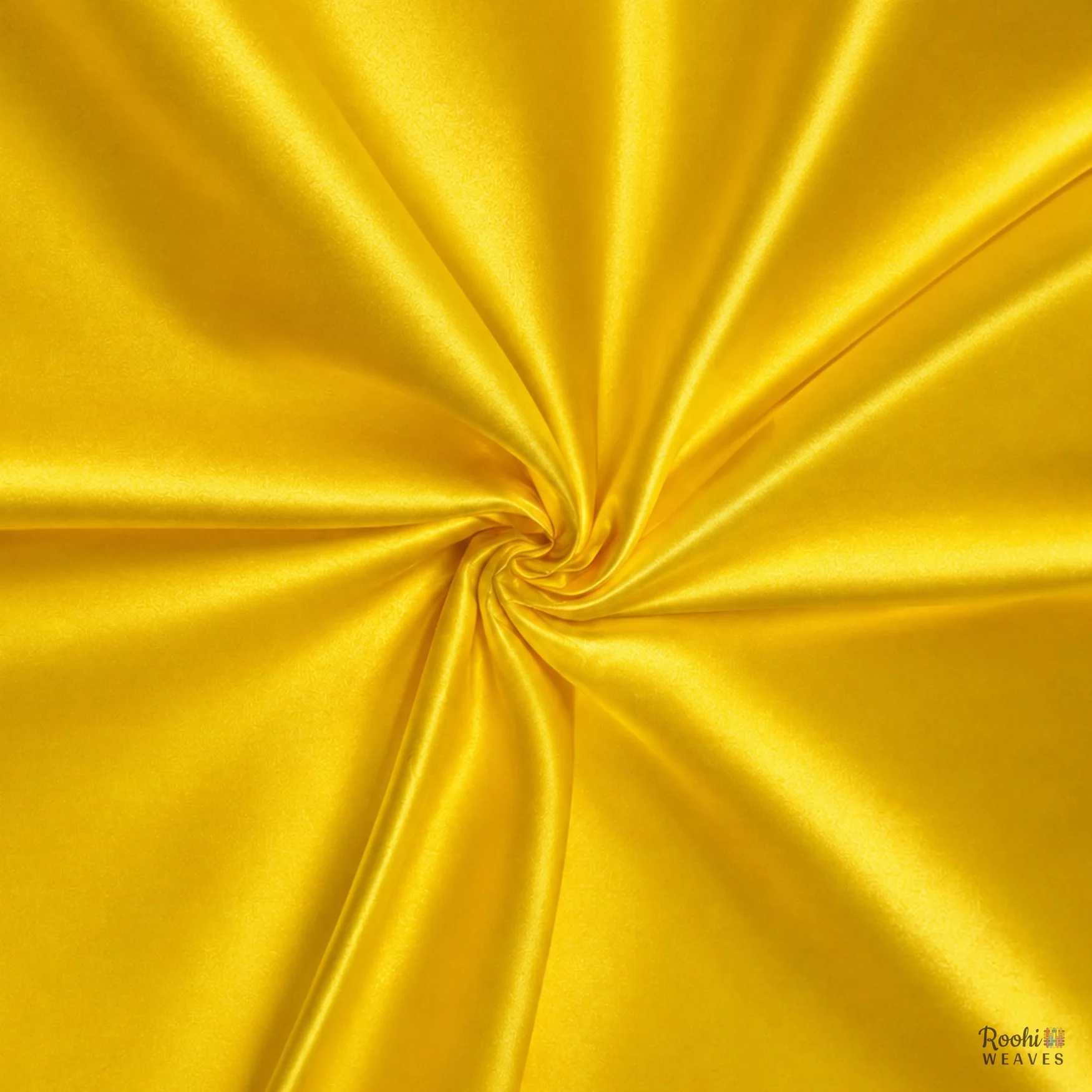 Mango Yellow Premium Japan Satin Fabric - Roohi Weaves