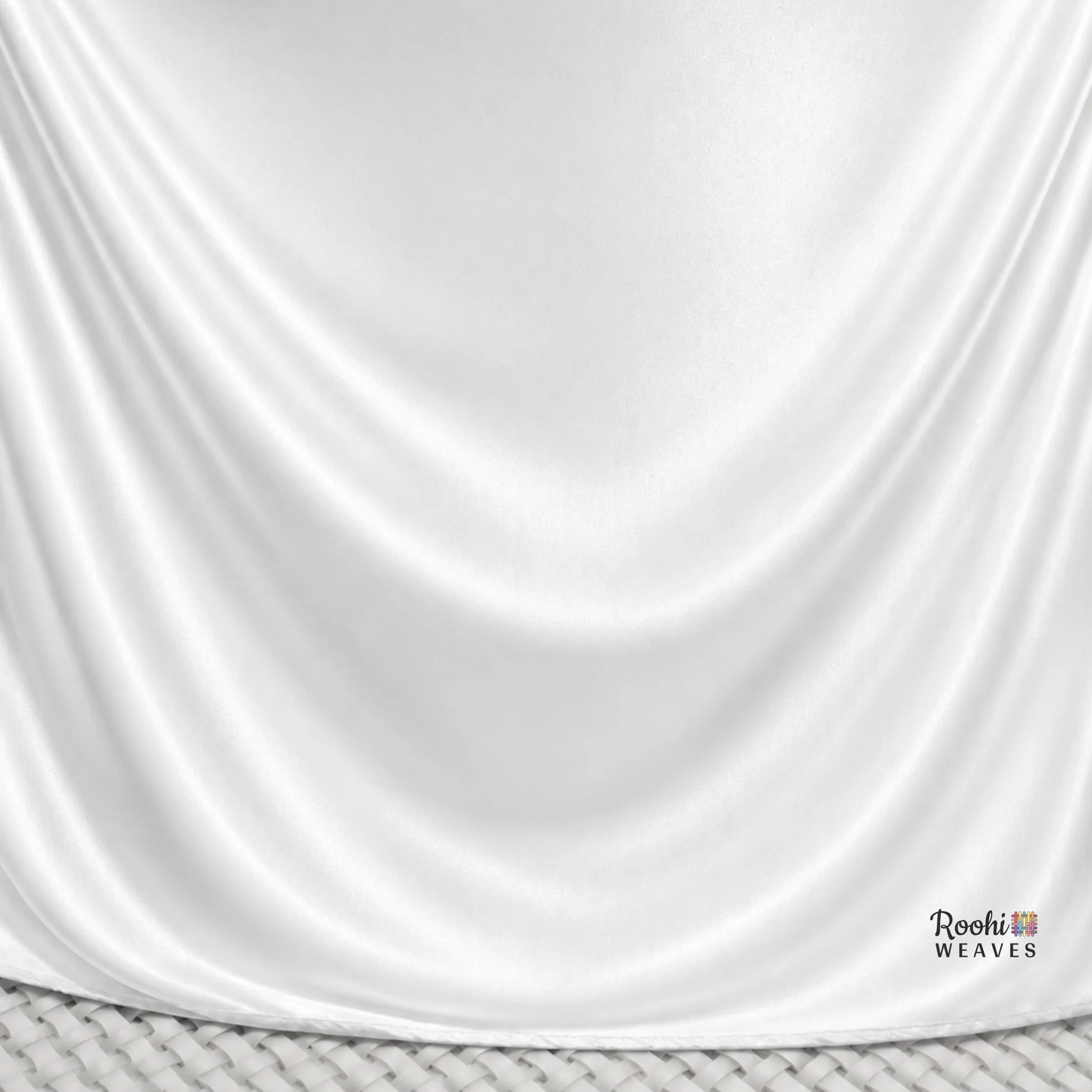 Milky White Diamond Satin Fabric