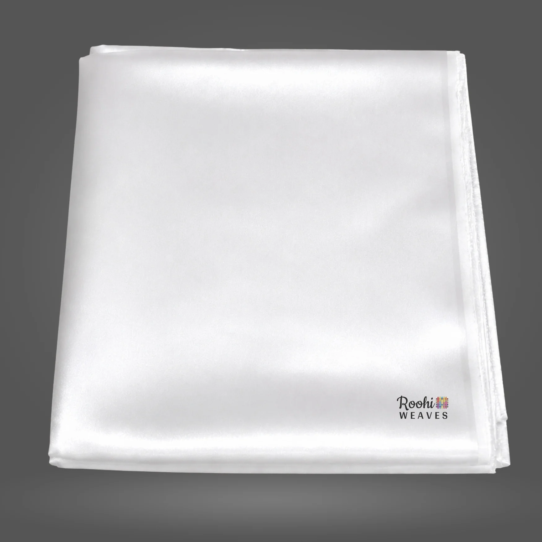Milky White Gold Satin Fabric