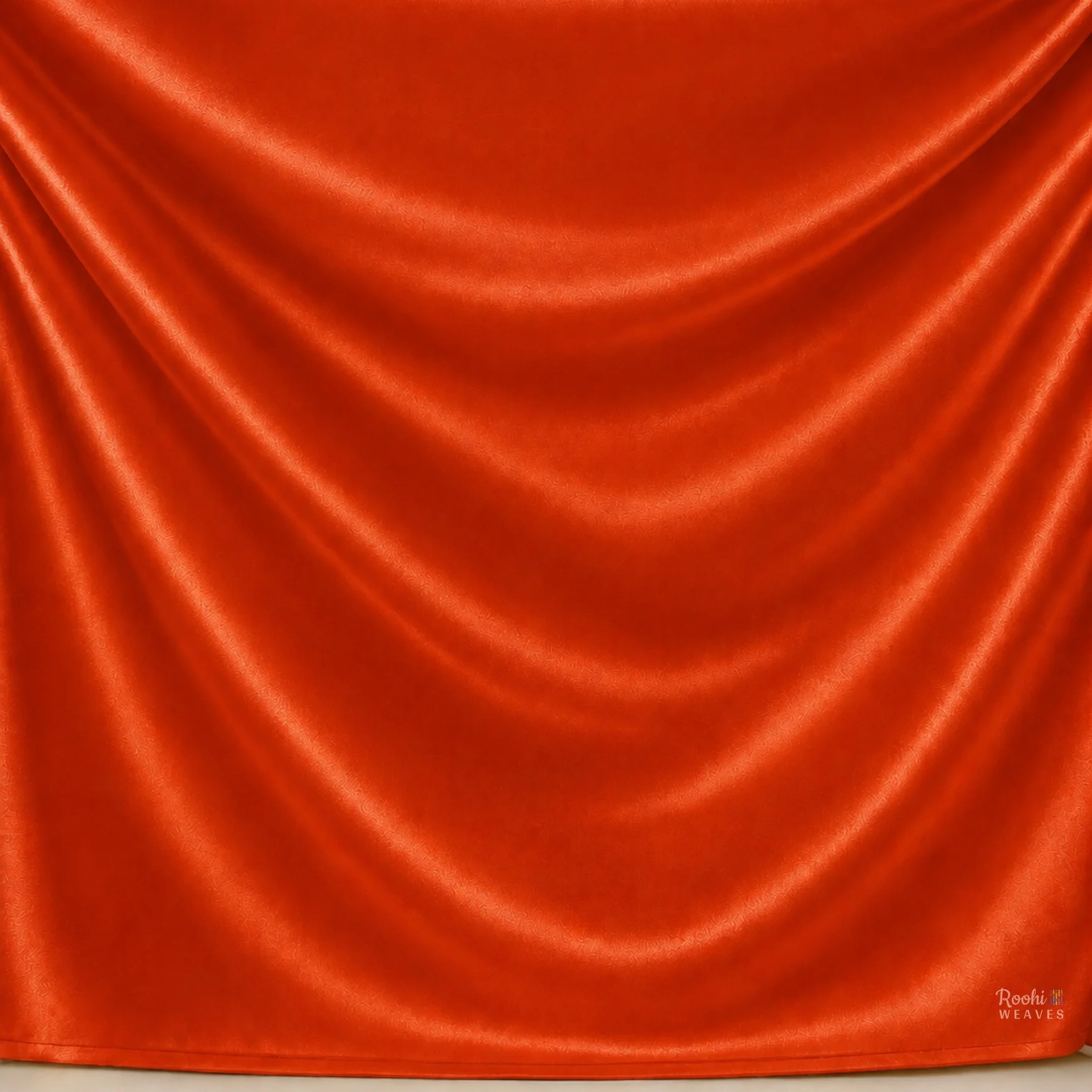 Orange Japan Satin Fabric - Roohi Weaves