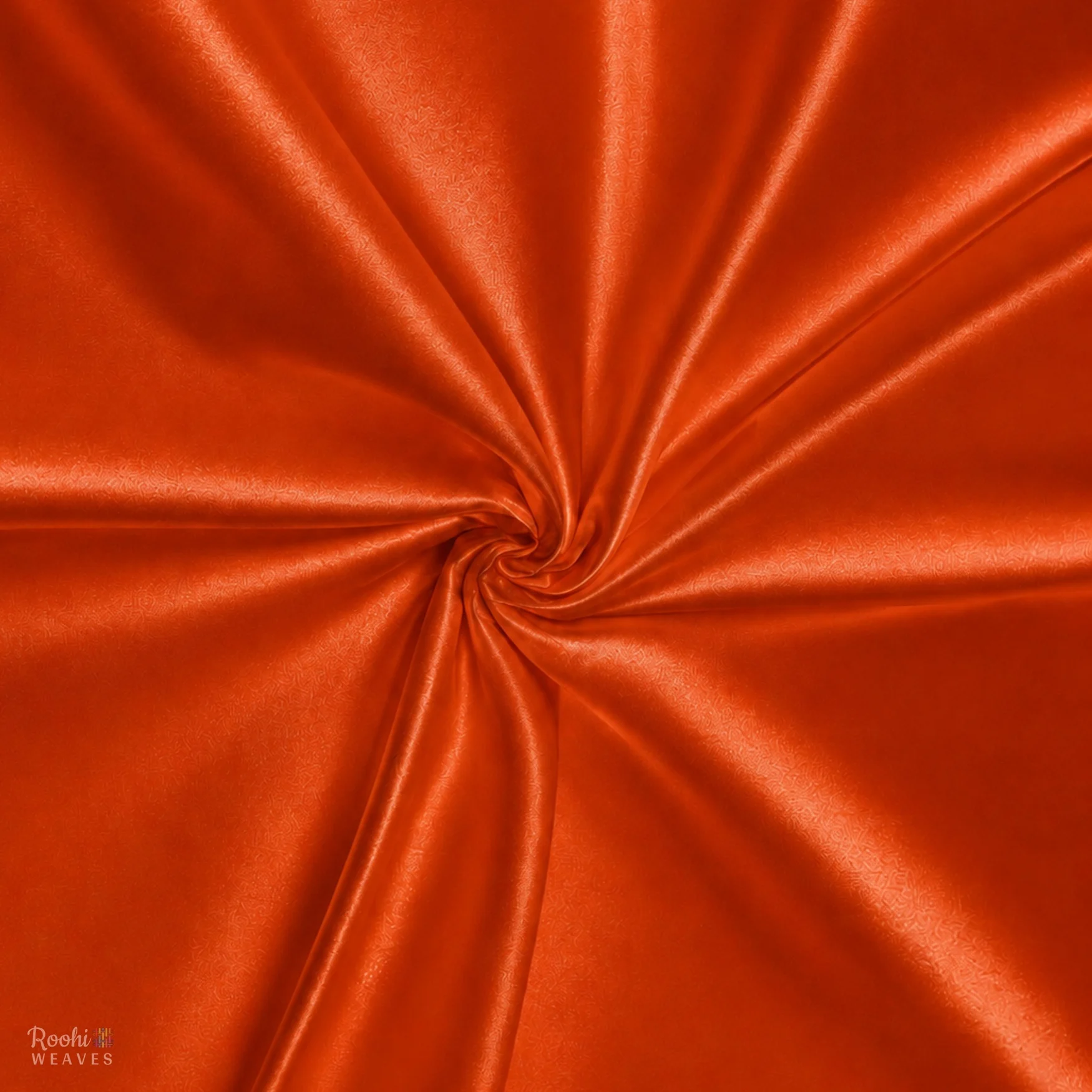 Orange Premium Japan Satin Fabric - Roohi Weaves