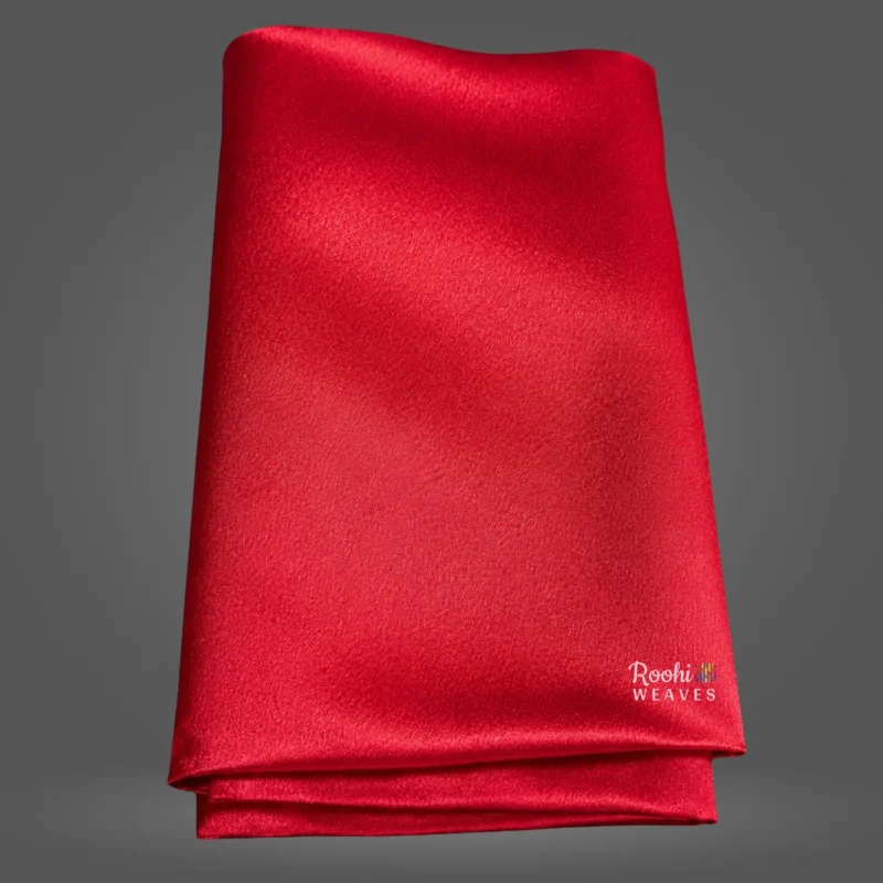 Red Moss Satin Fabric - Roohi Weaves