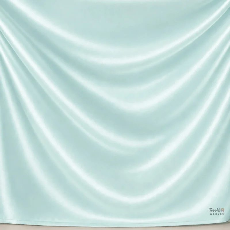 Sea Blue Japan Satin Fabric - Roohi Weaves